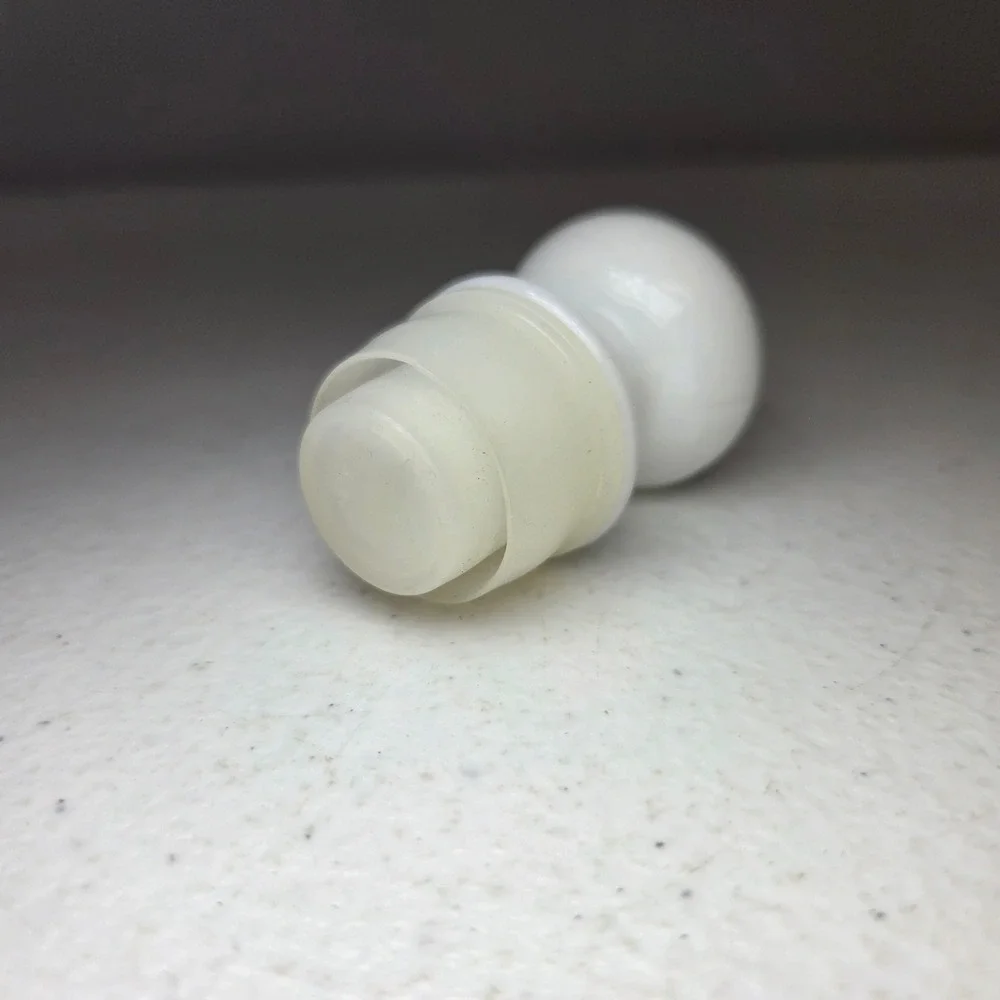 Vintage White Milk Glass Bottle Stopper Floral Daisy Embossed Top Replacement